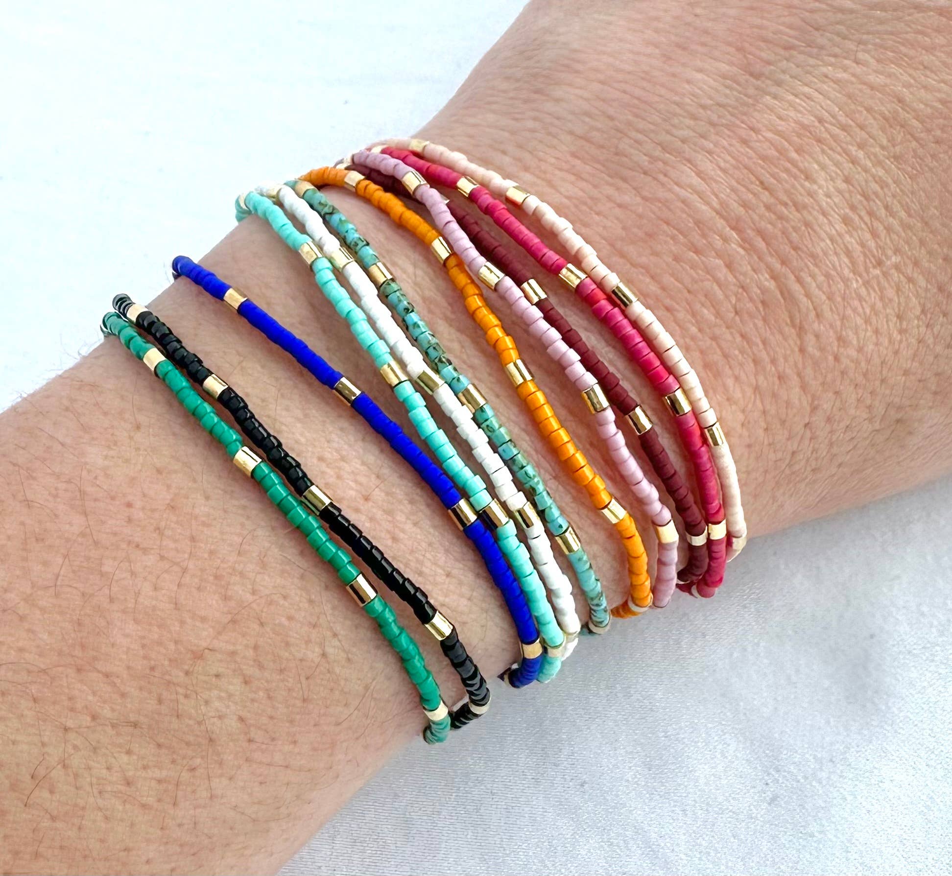 Colorful Gold Bar Bracelet