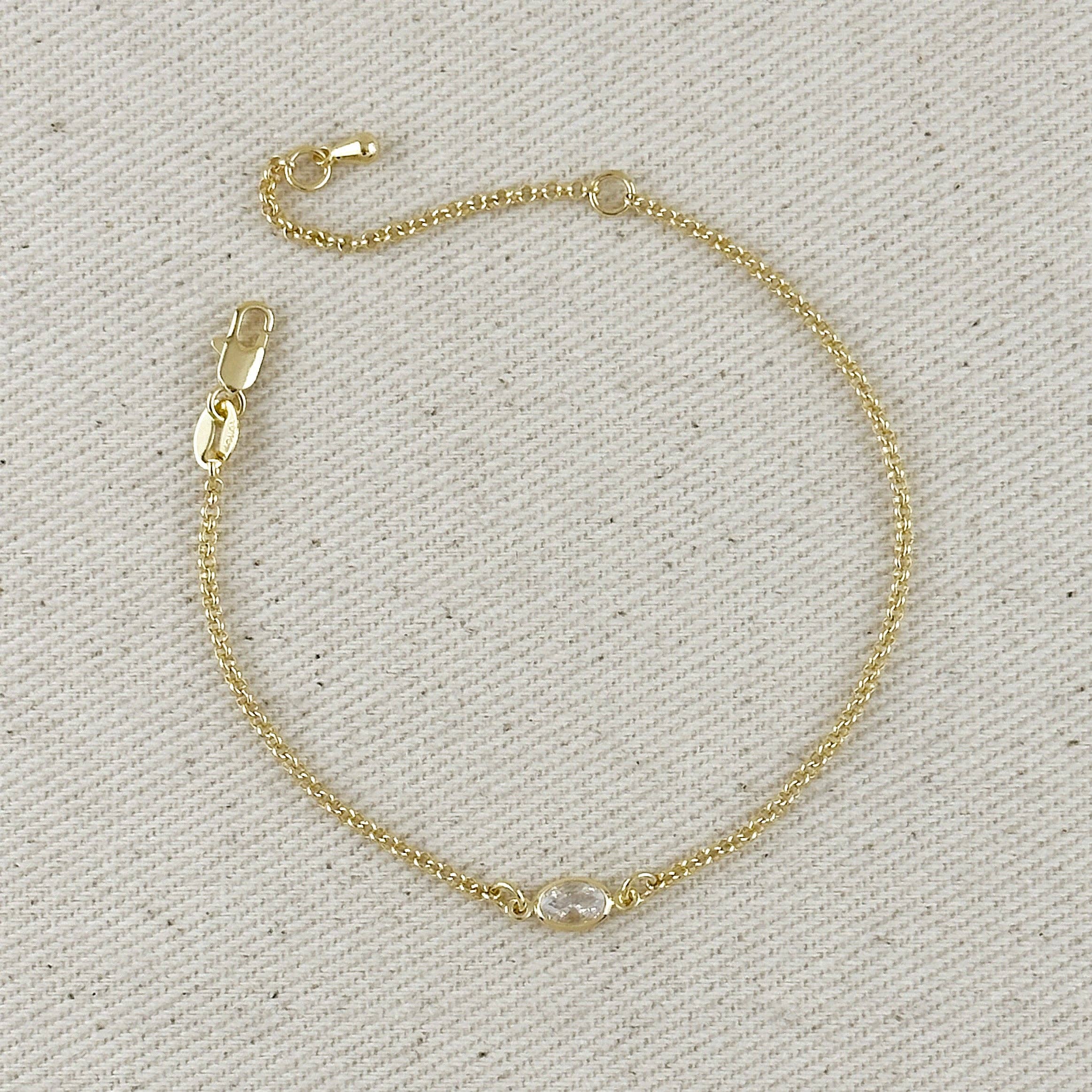 Solitaire Gold Bracelet