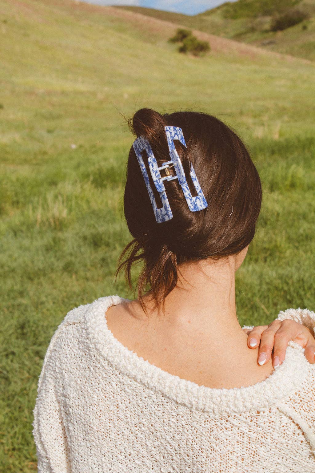 Blue Vintage Claw Clip