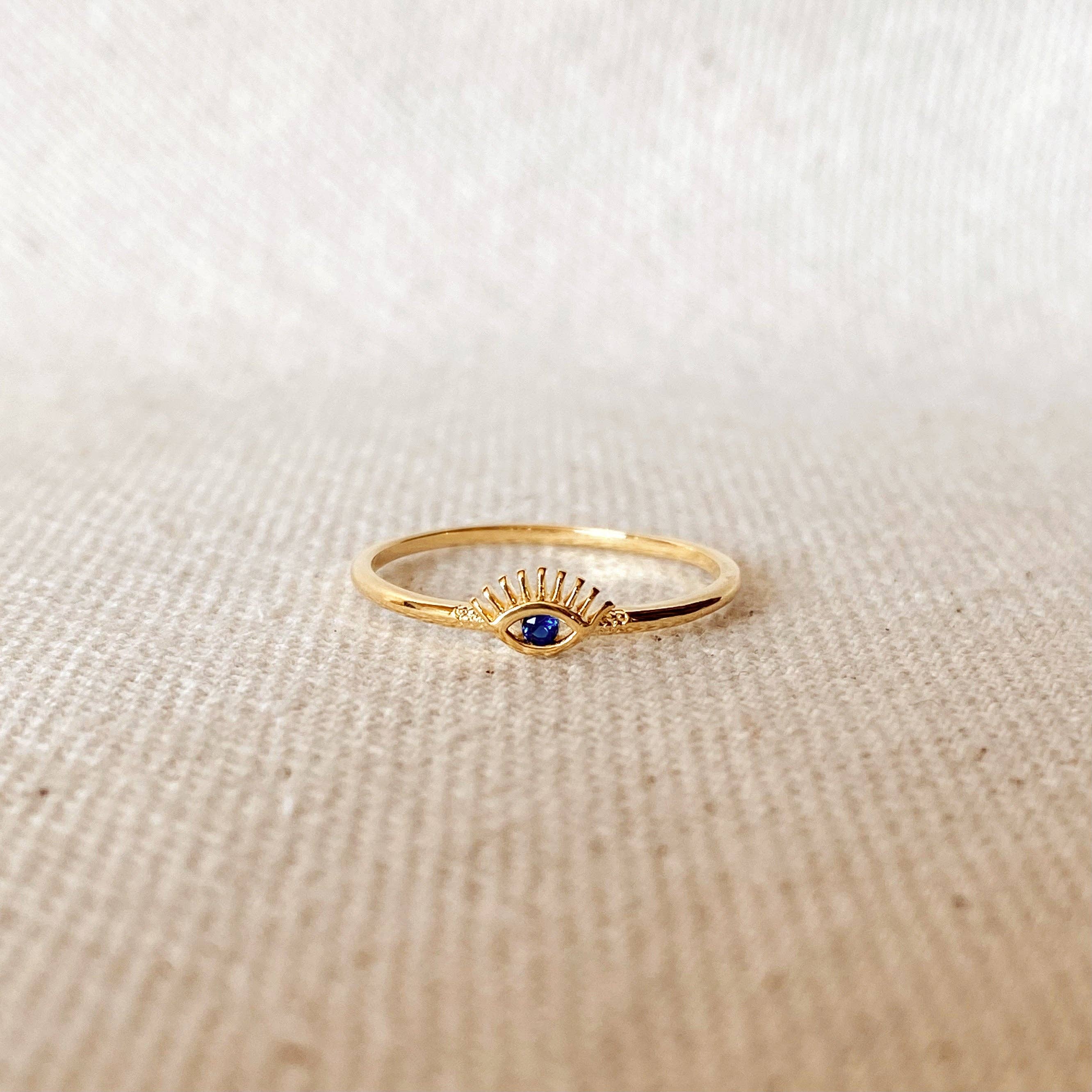Gold Evil Eye Ring