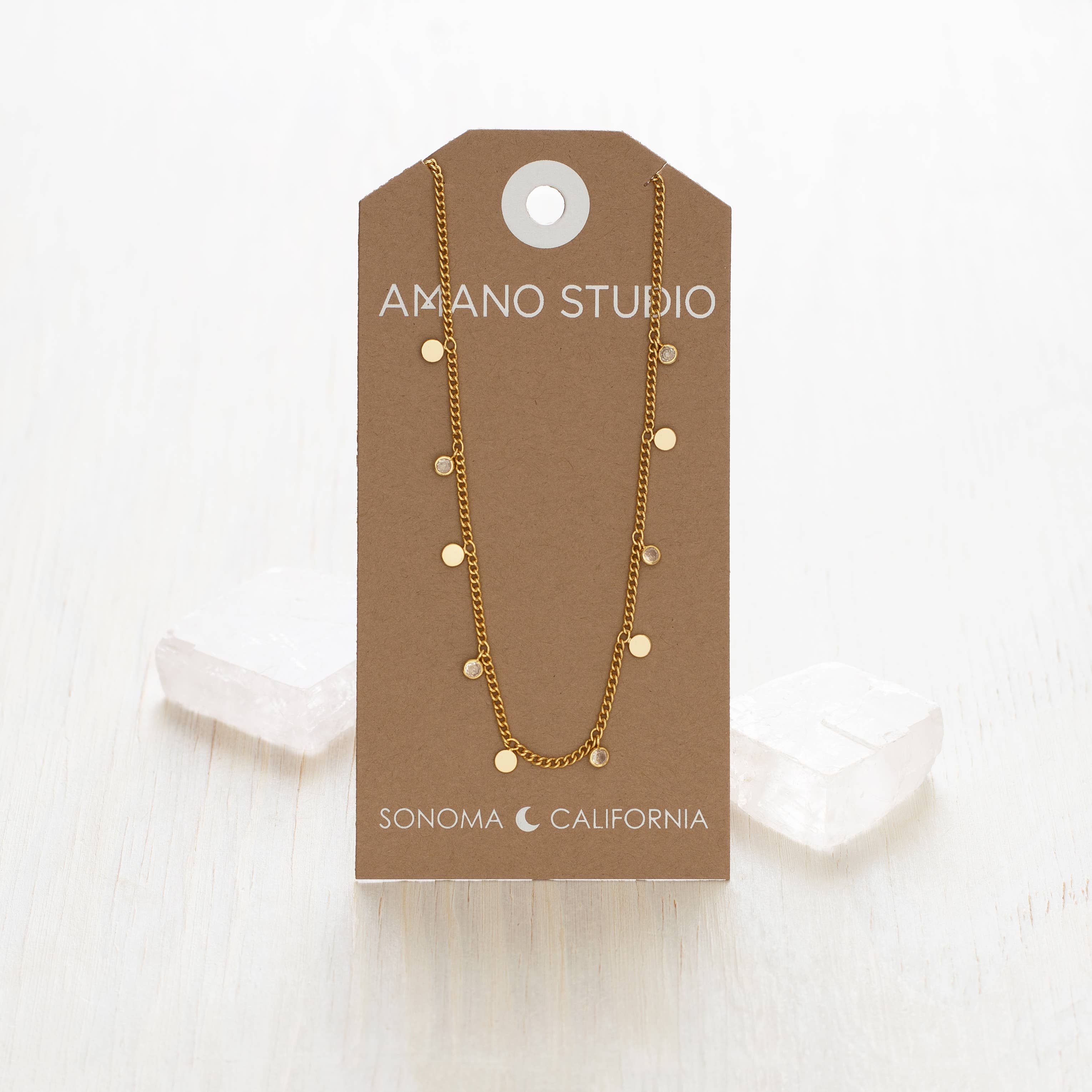Crystal + Dot Necklace