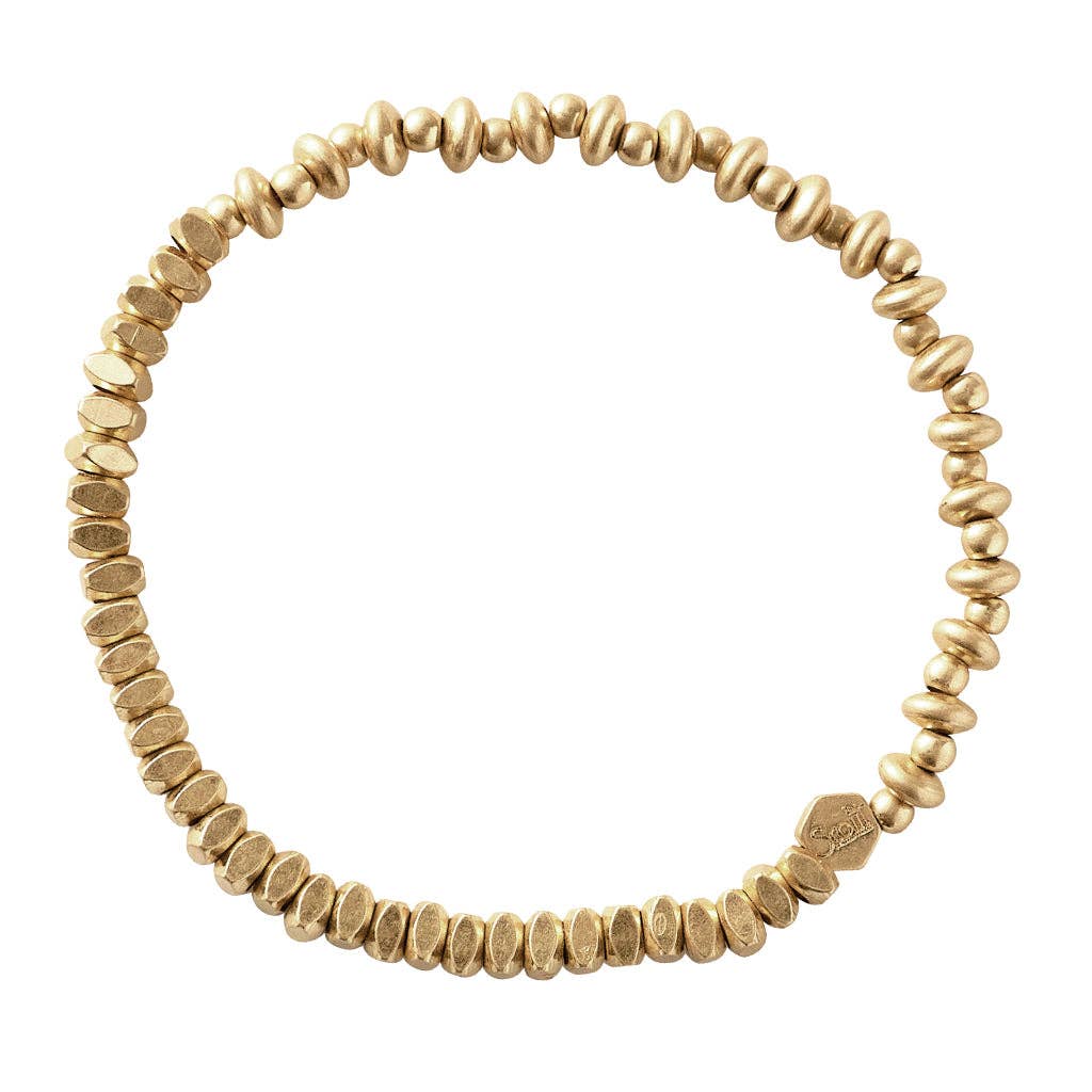 Gold Mixed Beads Bracelet
