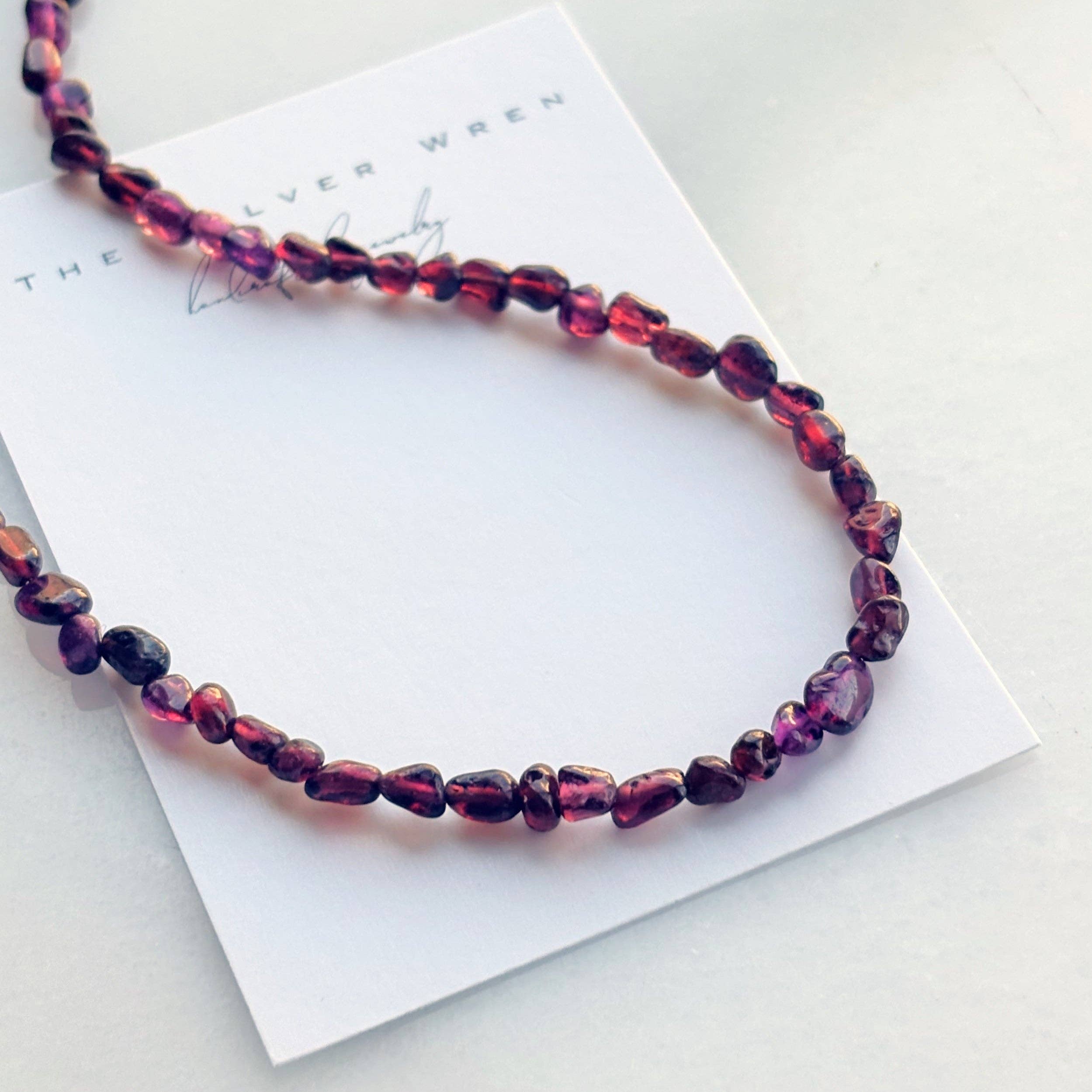 Ingrid Garnet Beaded Necklace