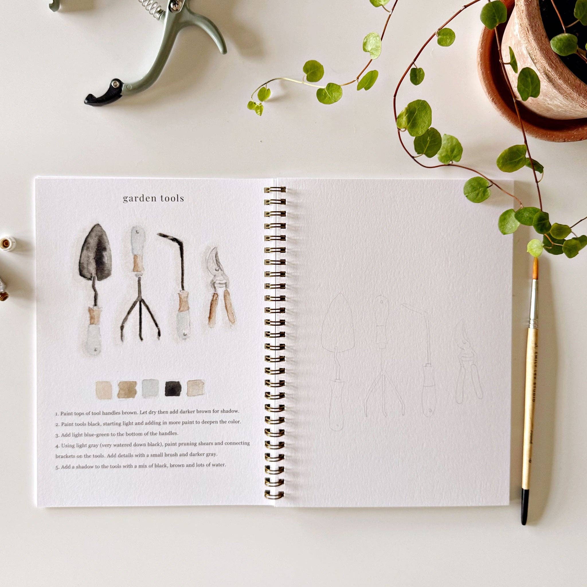 Garden Watercolor Book
