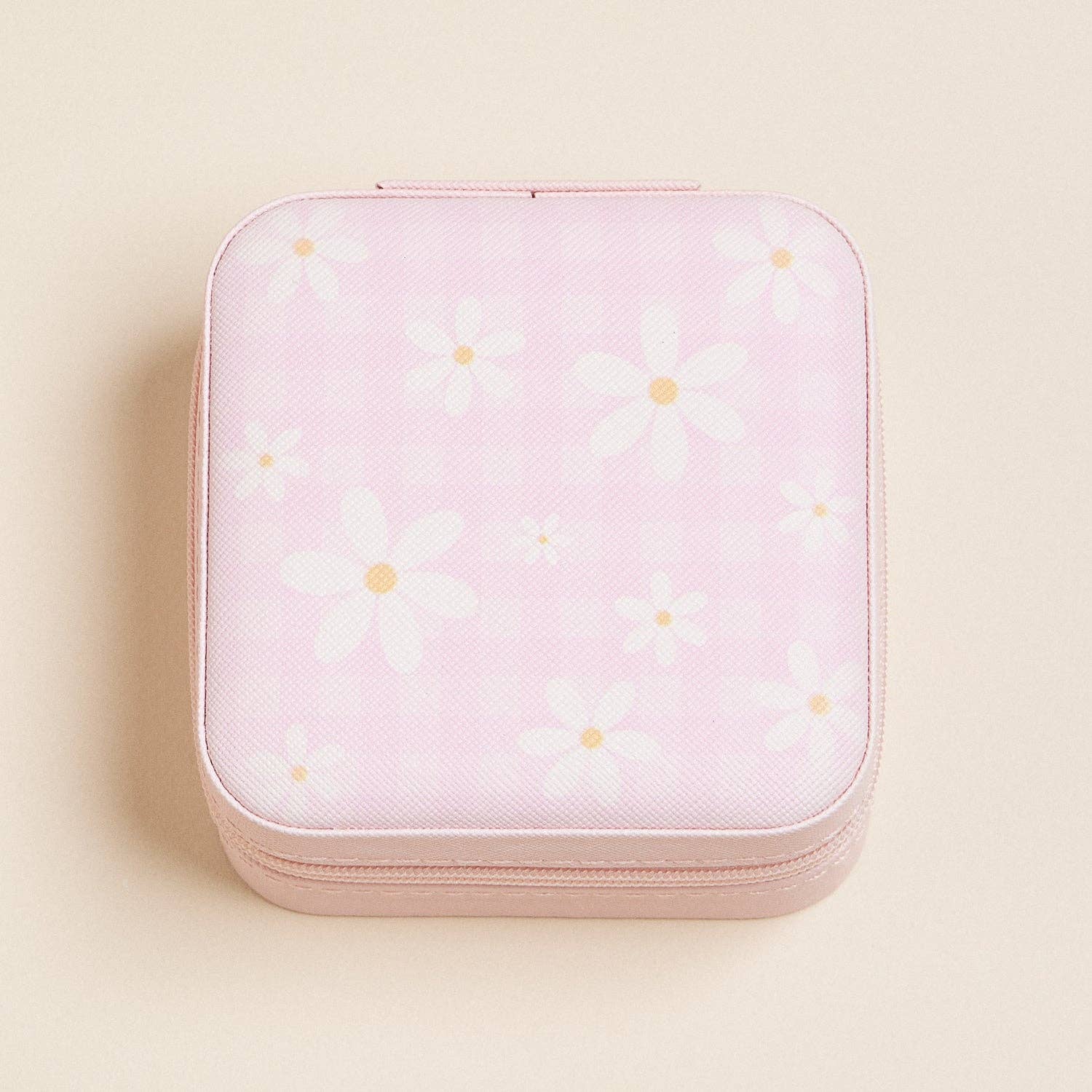 Daisy Flower Pattern Jewelry Box -Travel Size