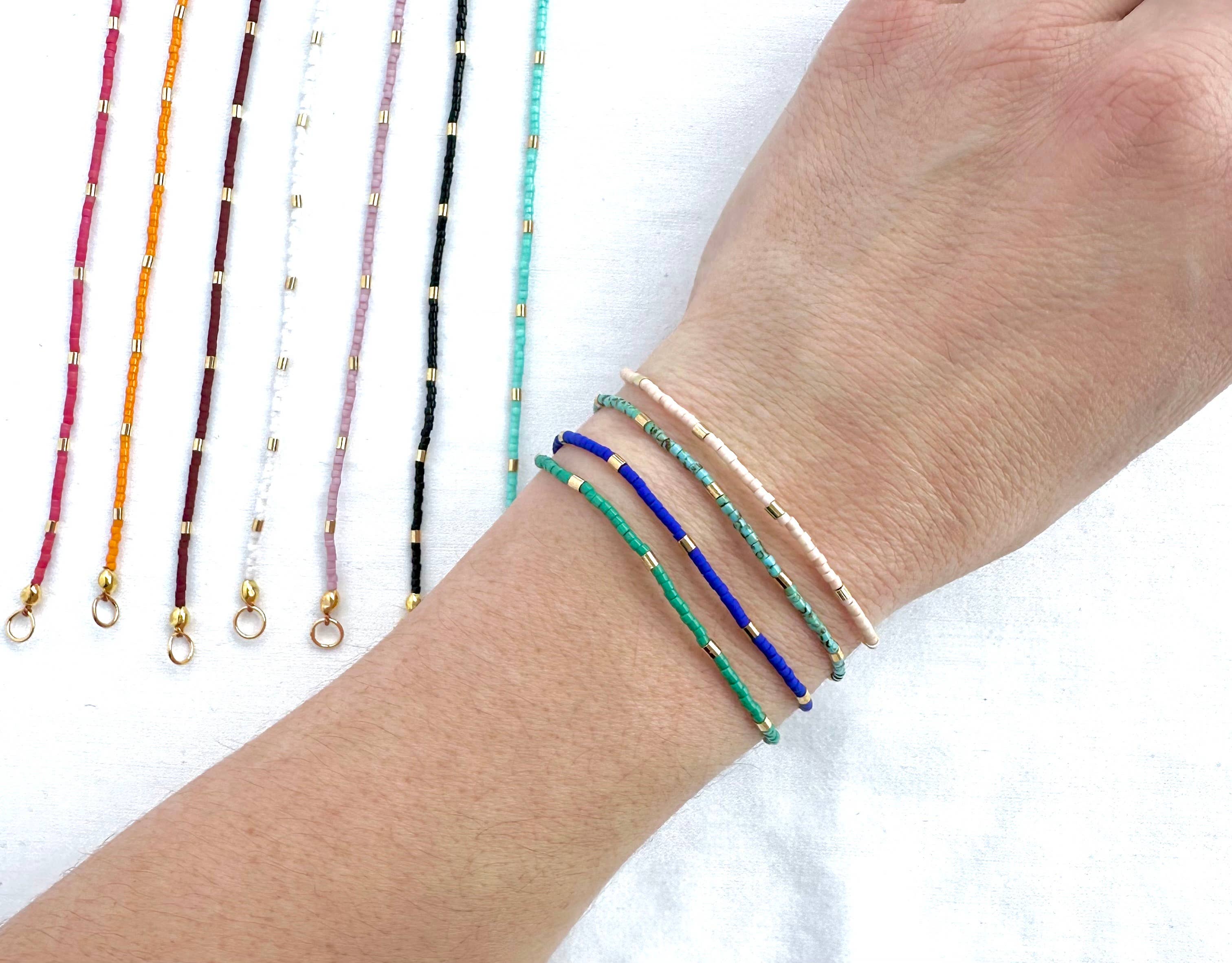 Colorful Gold Bar Bracelet