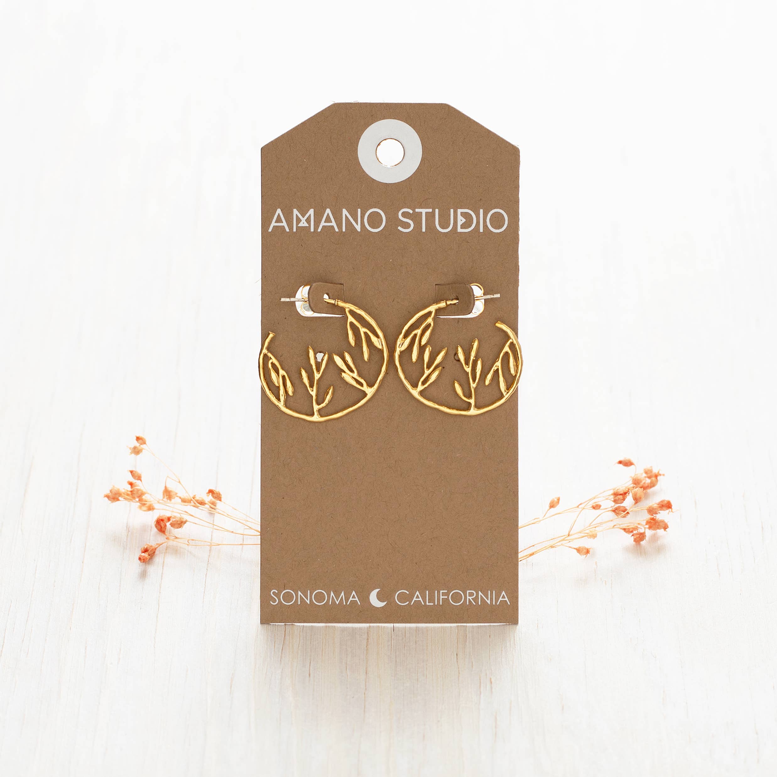 Botanical Hoop Earrings