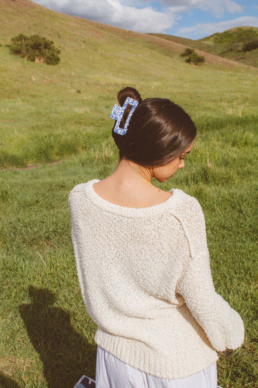 Blue Vintage Claw Clip