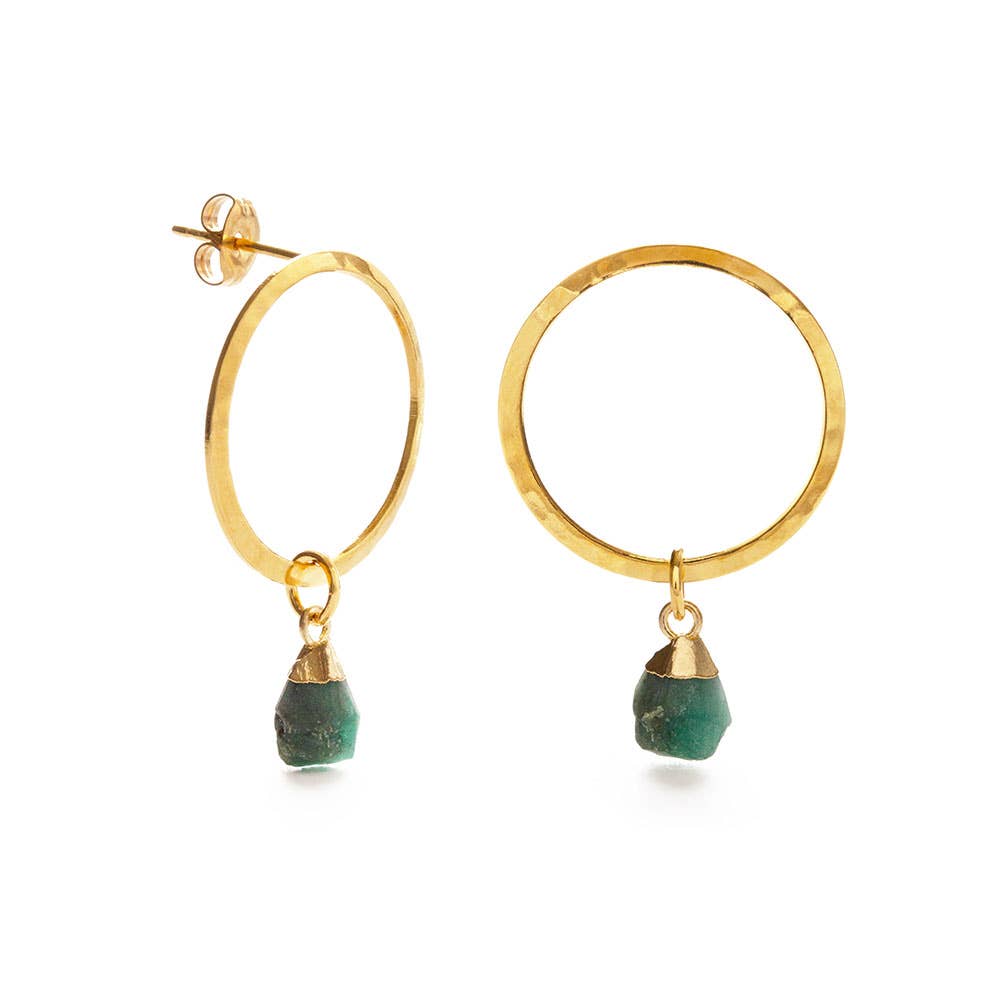 Hammered Ring with Gemstones