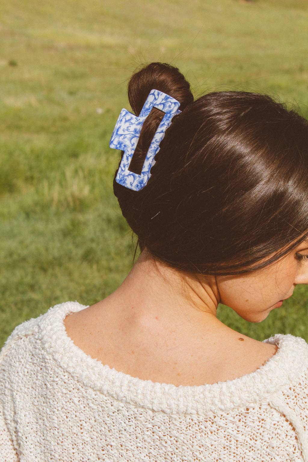 Blue Vintage Claw Clip