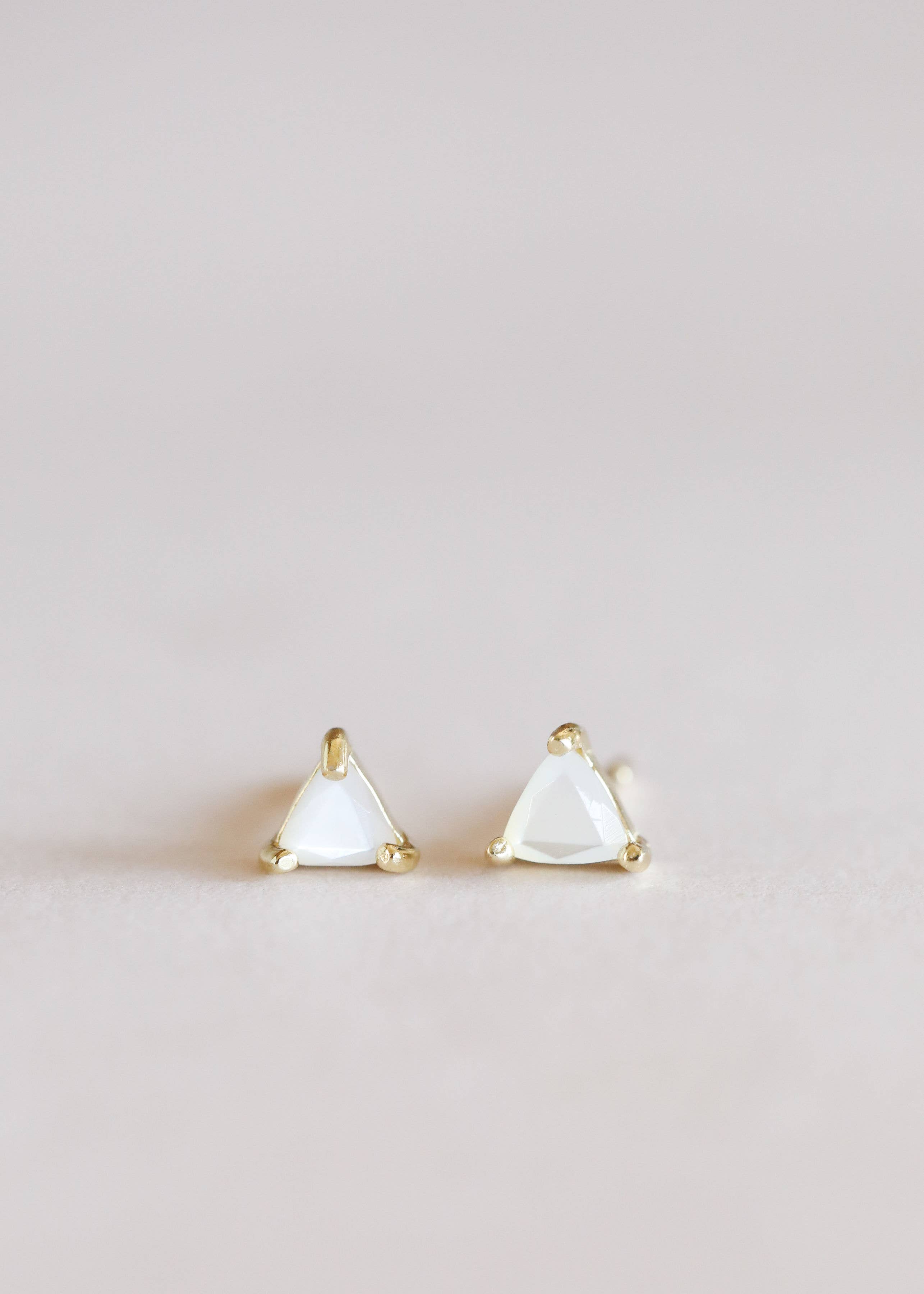 Gold Mother Of Pearl Studs