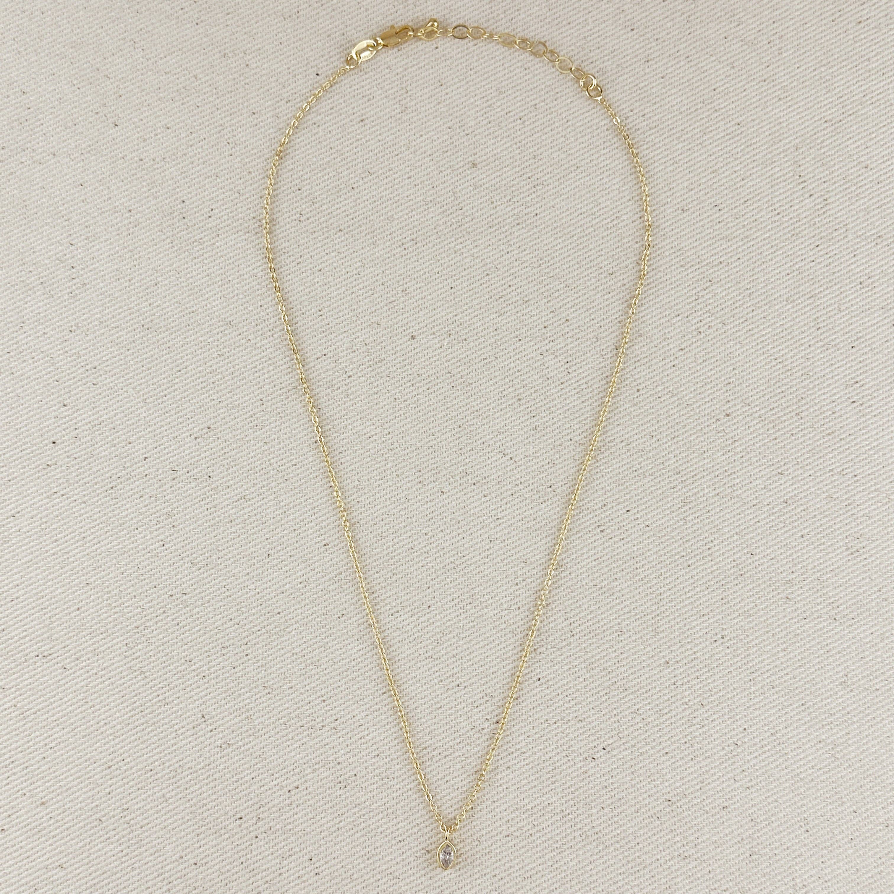 Ellipse Solitaire Necklace