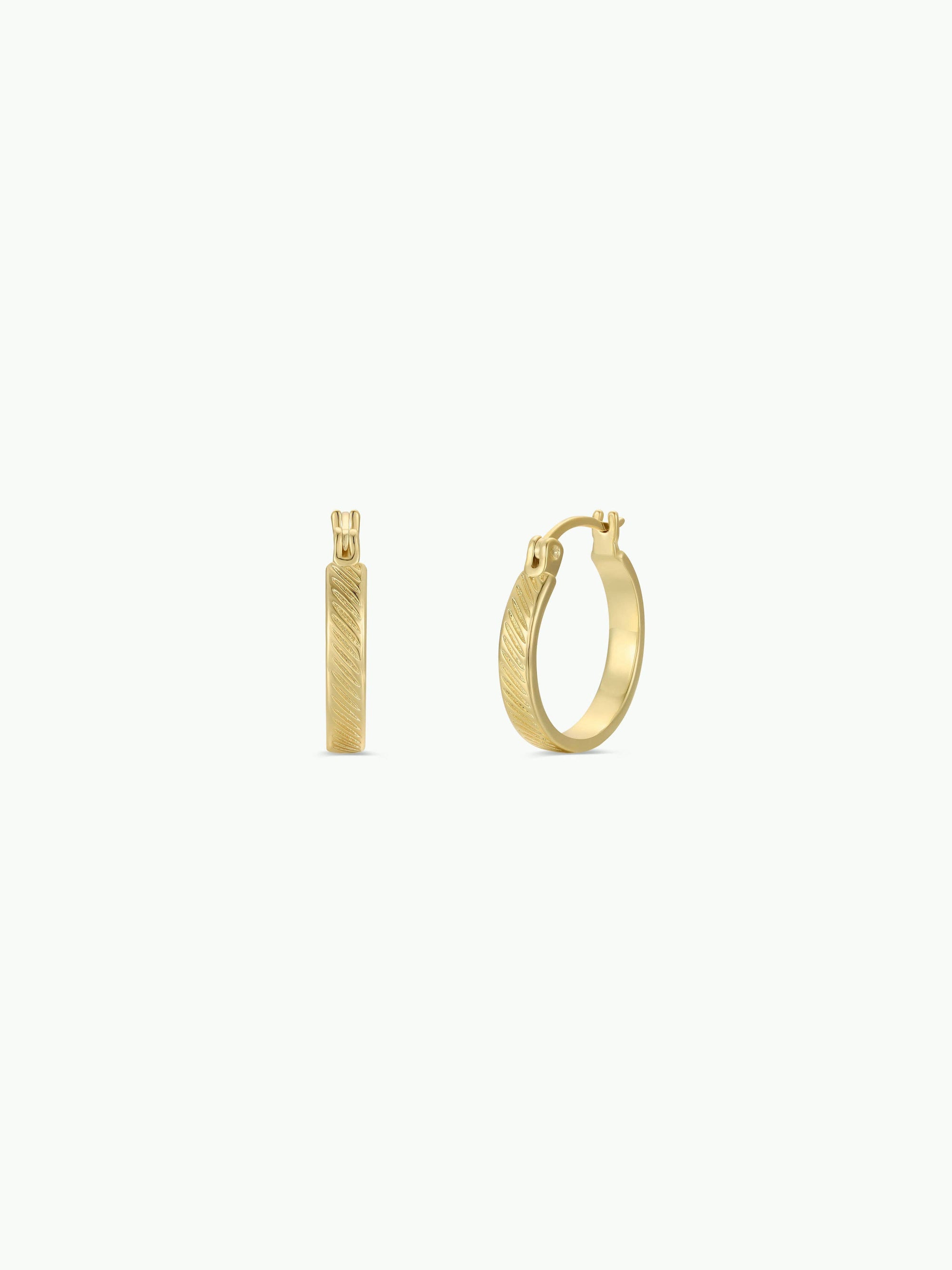 Gold Textured Earrings