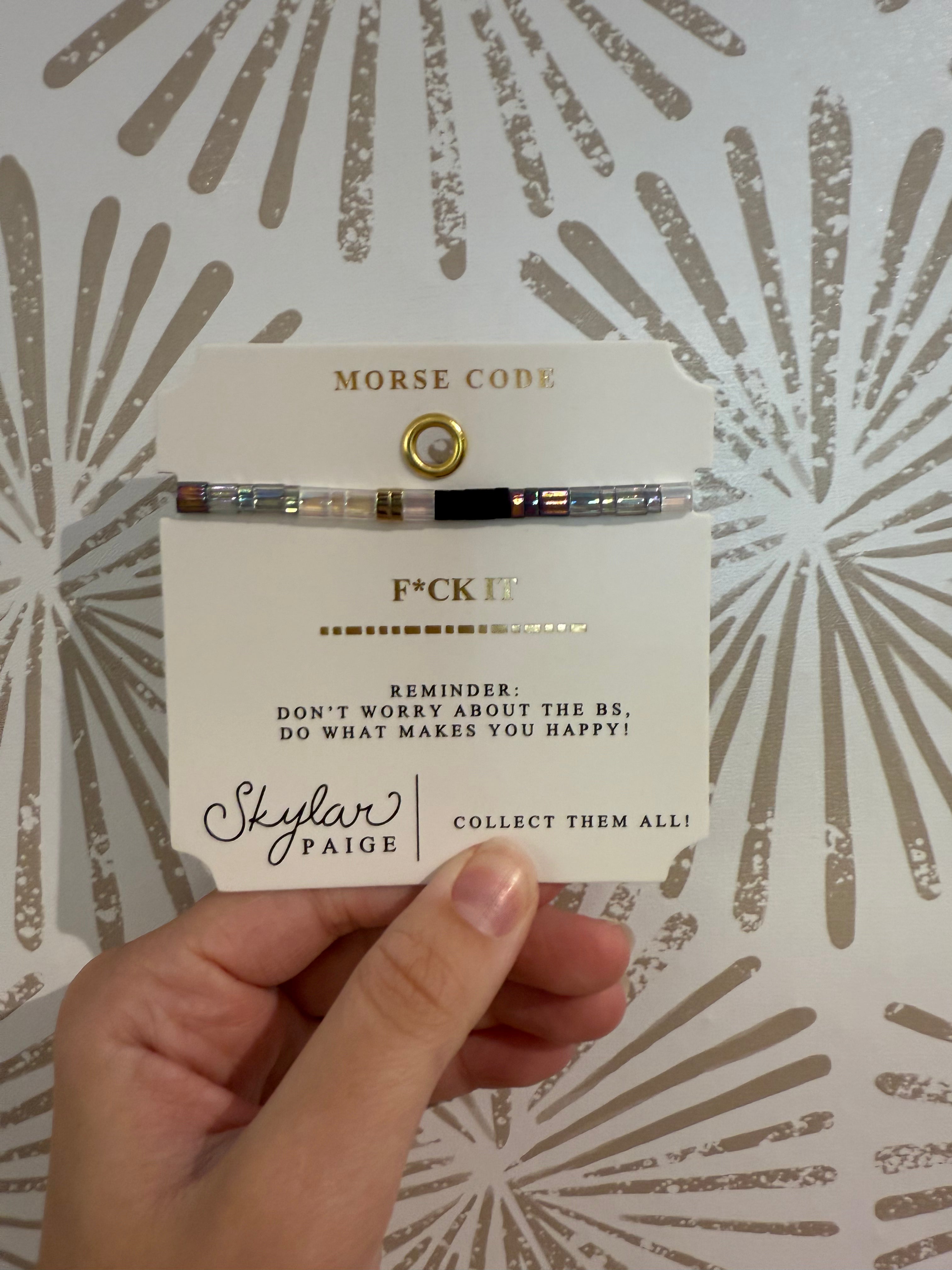 F*ck It Morse code Bracelet