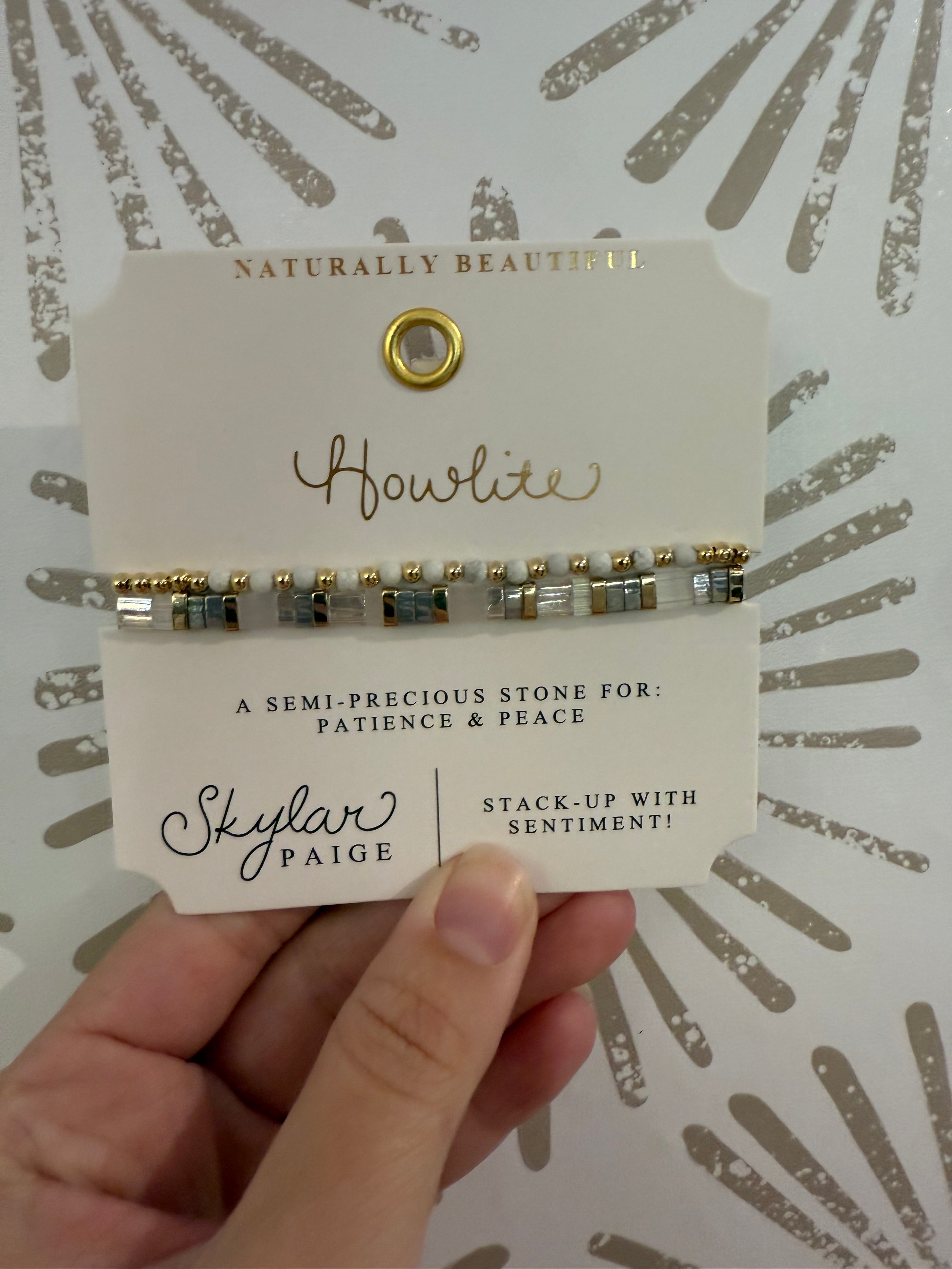 Howlite Gemstone Beaded Stack