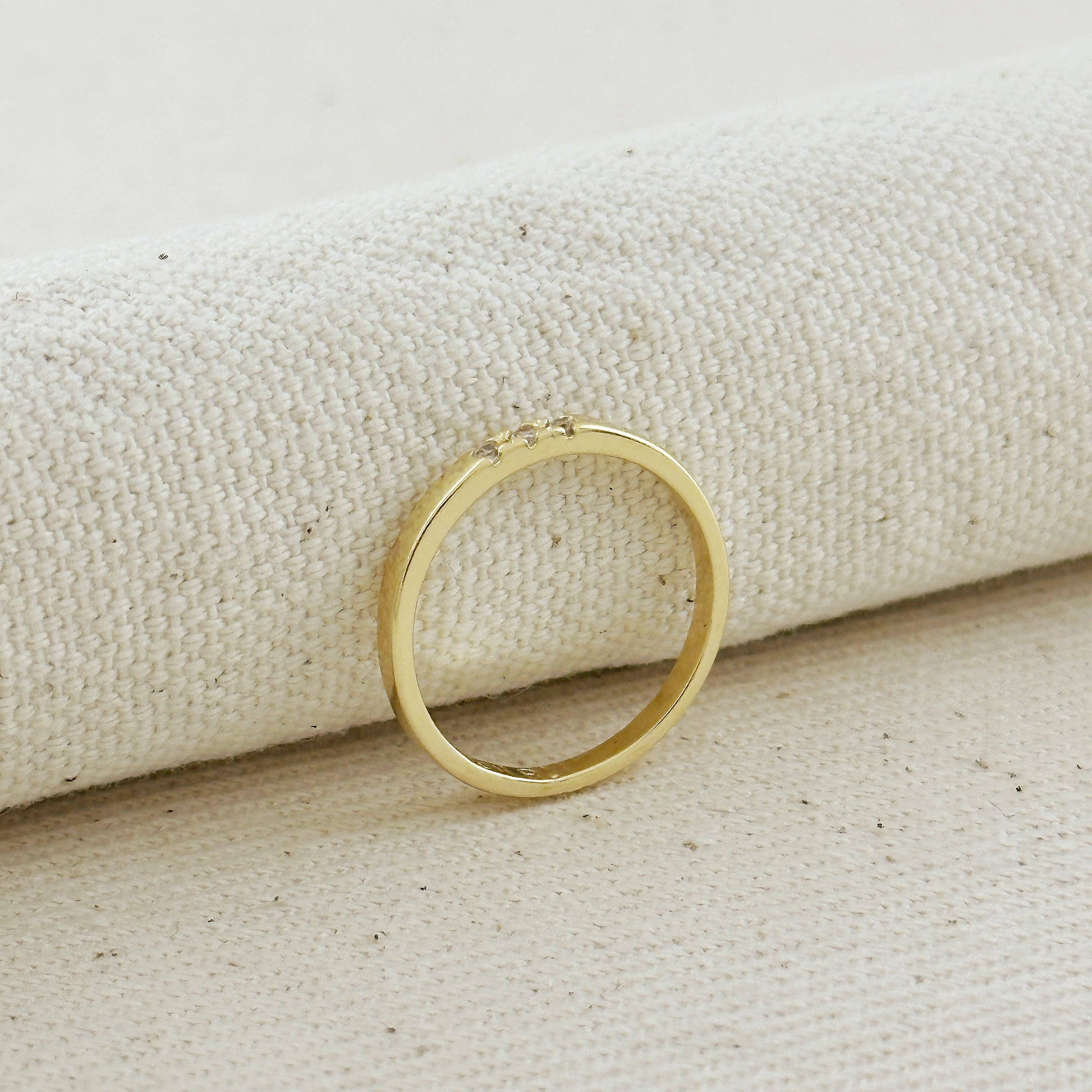 Delicate Gold Diamond Band