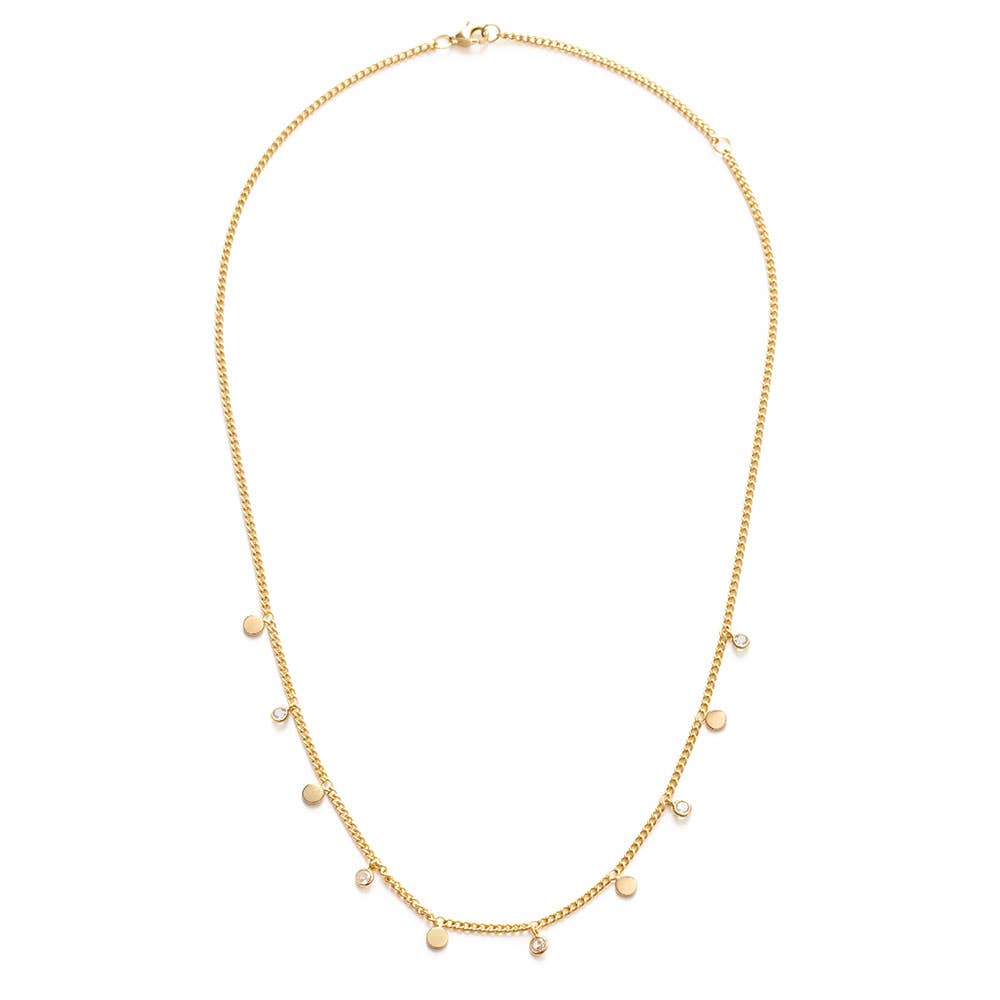 Crystal + Dot Necklace