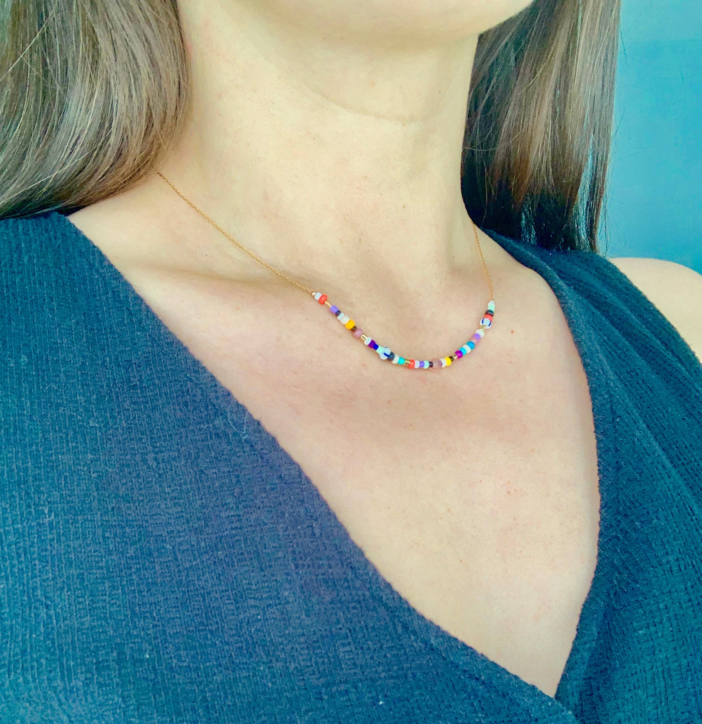 Colorful Seed Bead Necklace