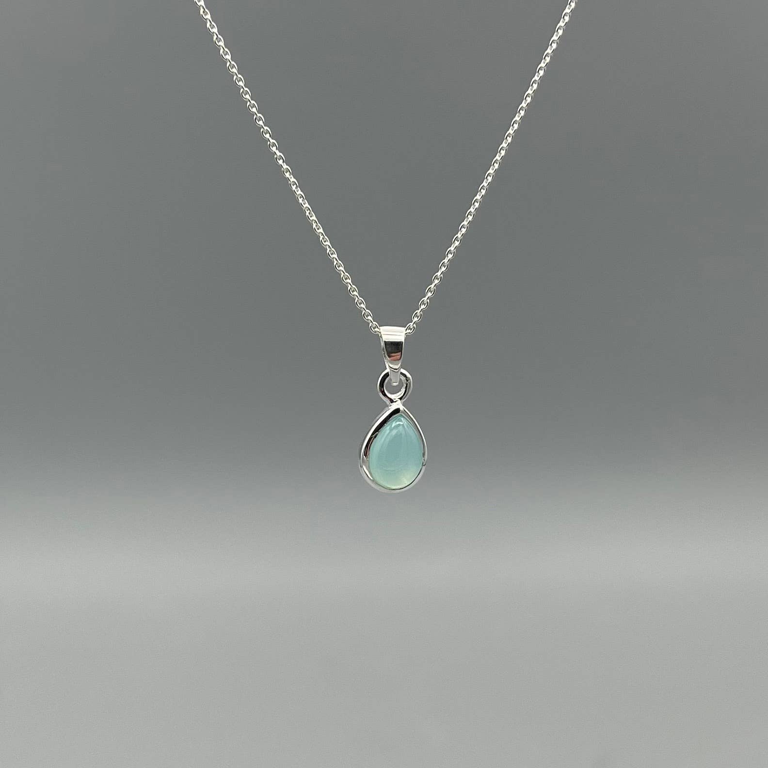 Teardrop Chalcedony Necklace