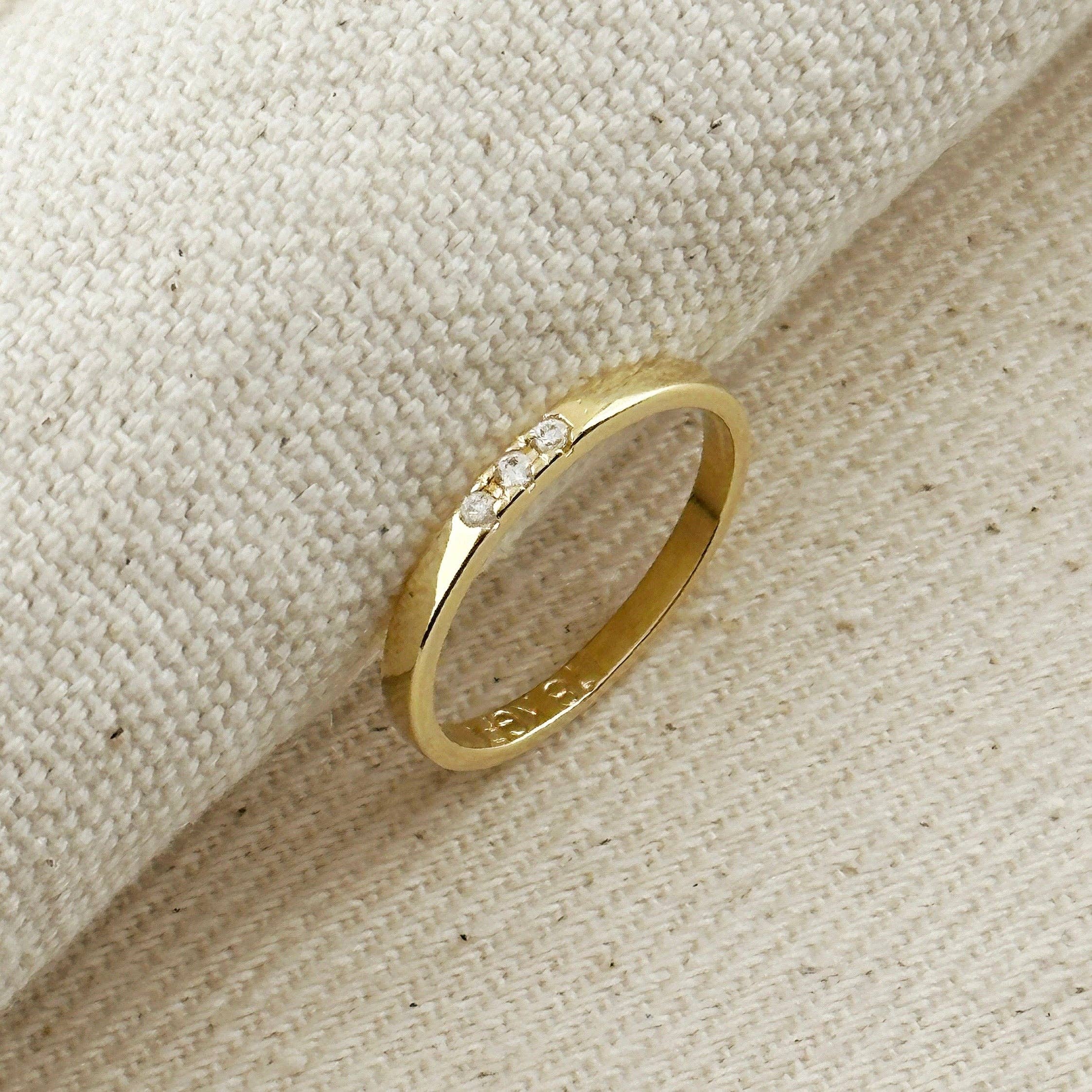 Delicate Gold Diamond Band