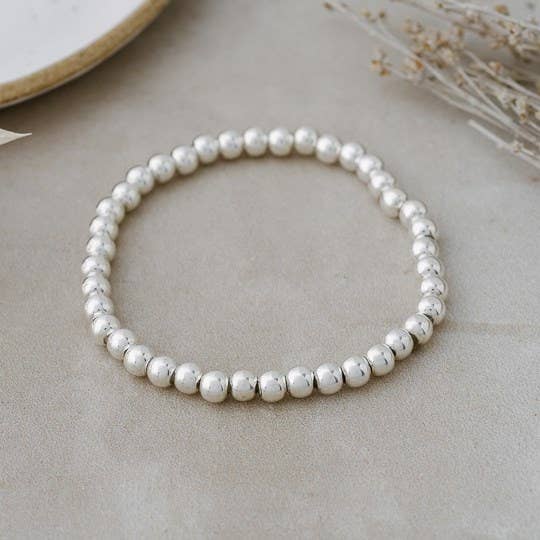 Silver Beaded Bracelet
