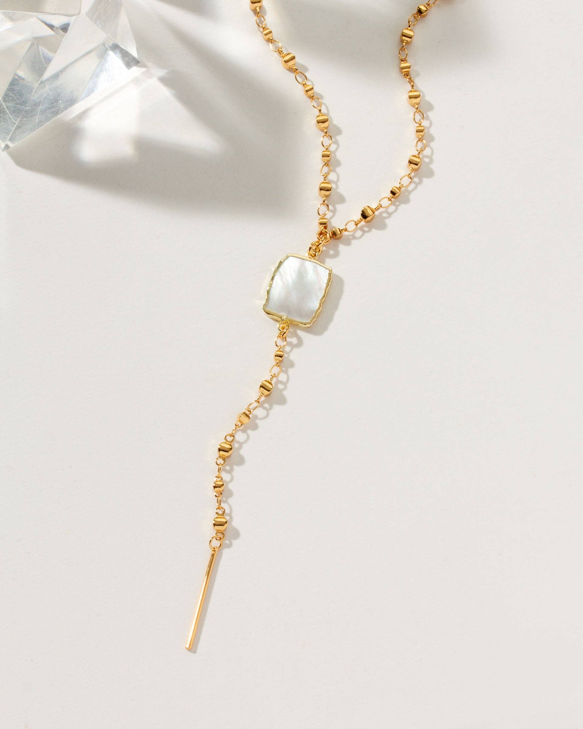 Gemma Lariat Necklace