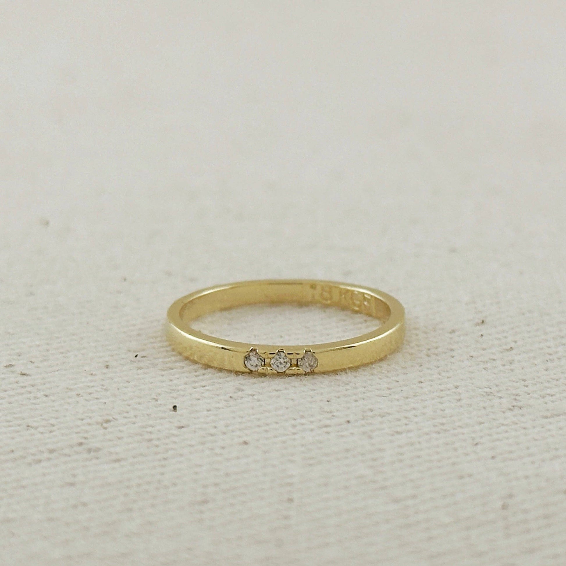 Delicate Gold Diamond Band