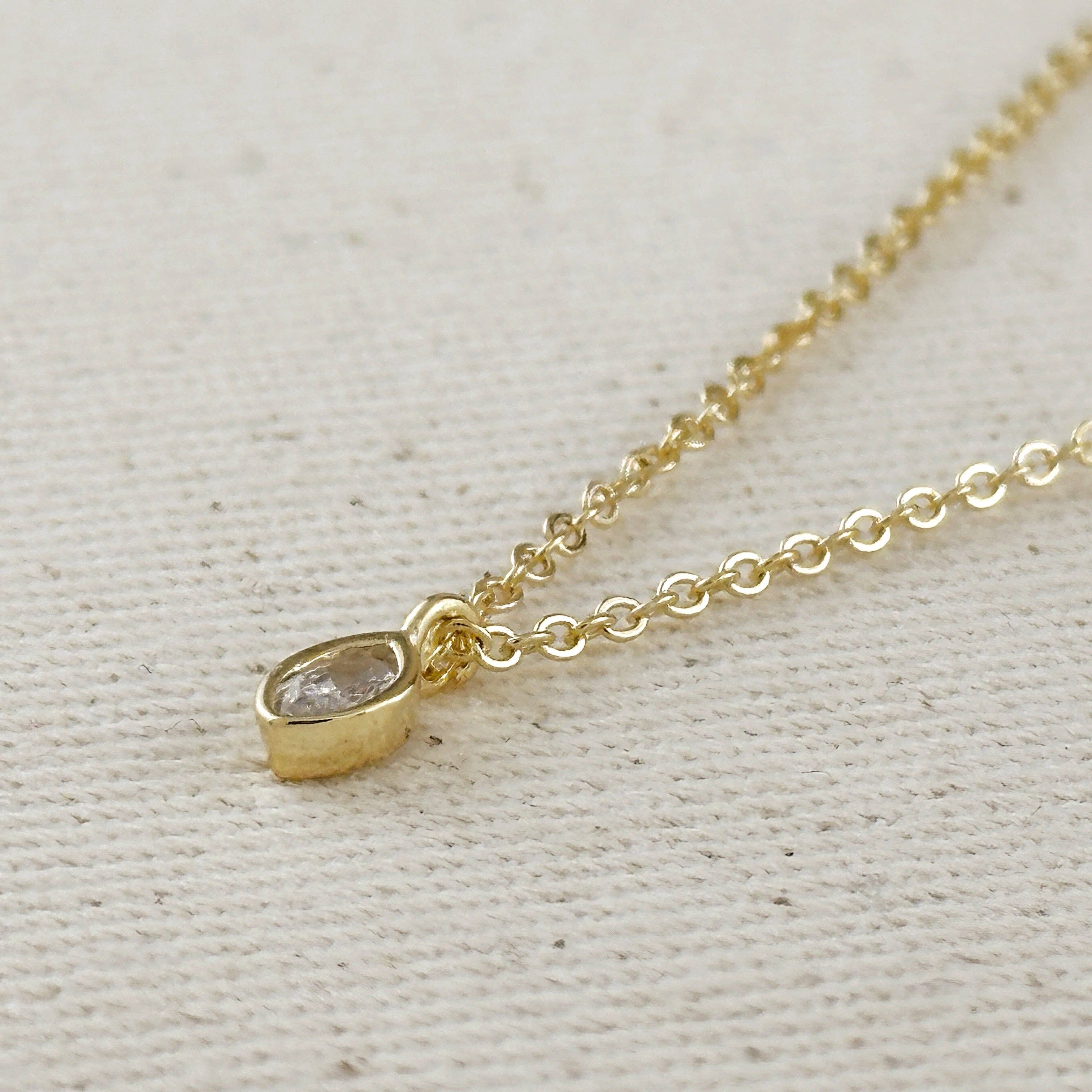 Ellipse Solitaire Necklace