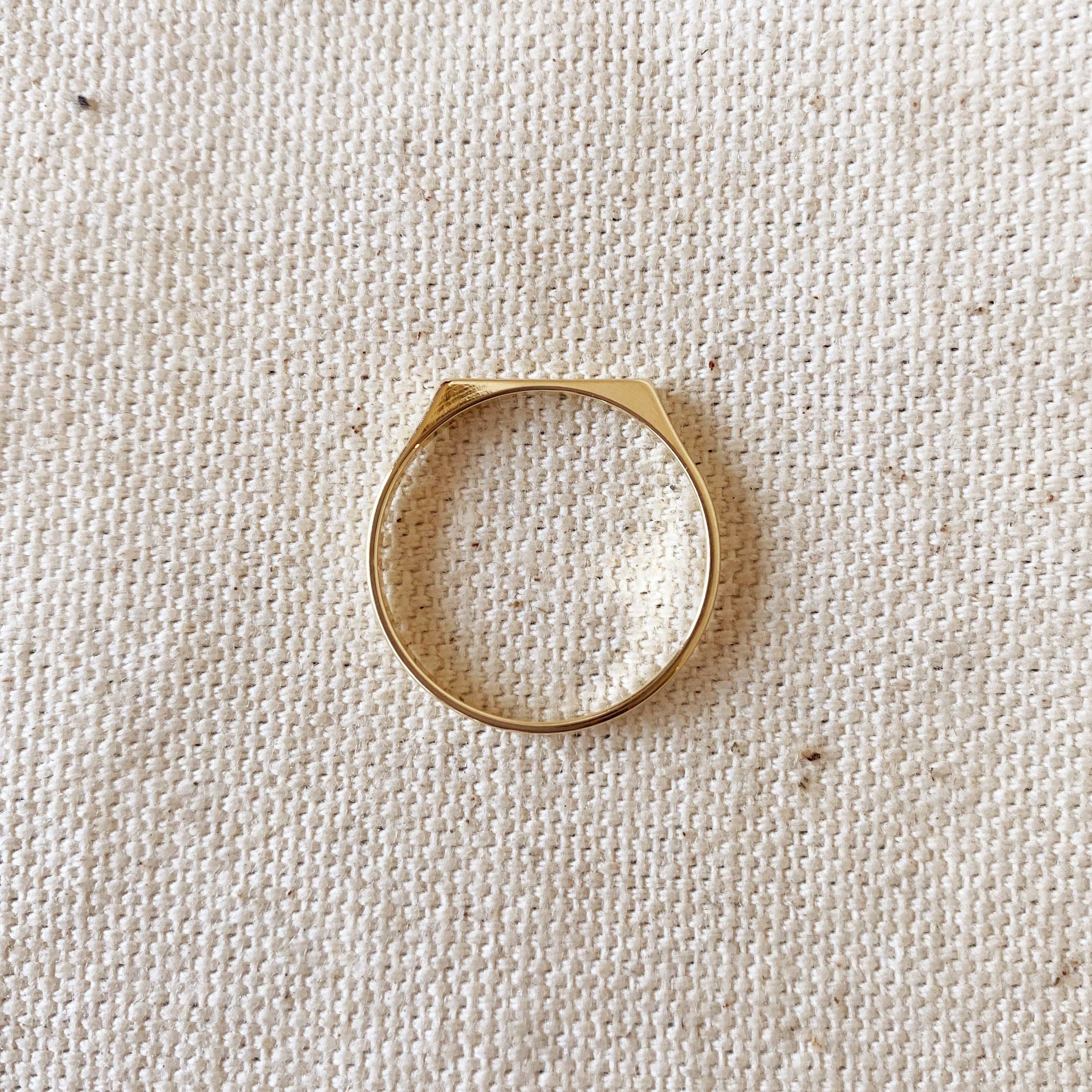 Flat Top Gold Ring