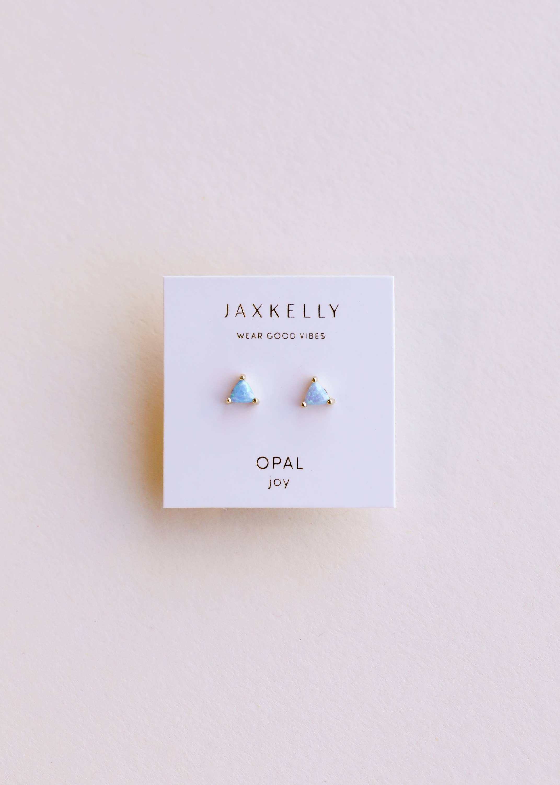 Gold Opal Studs