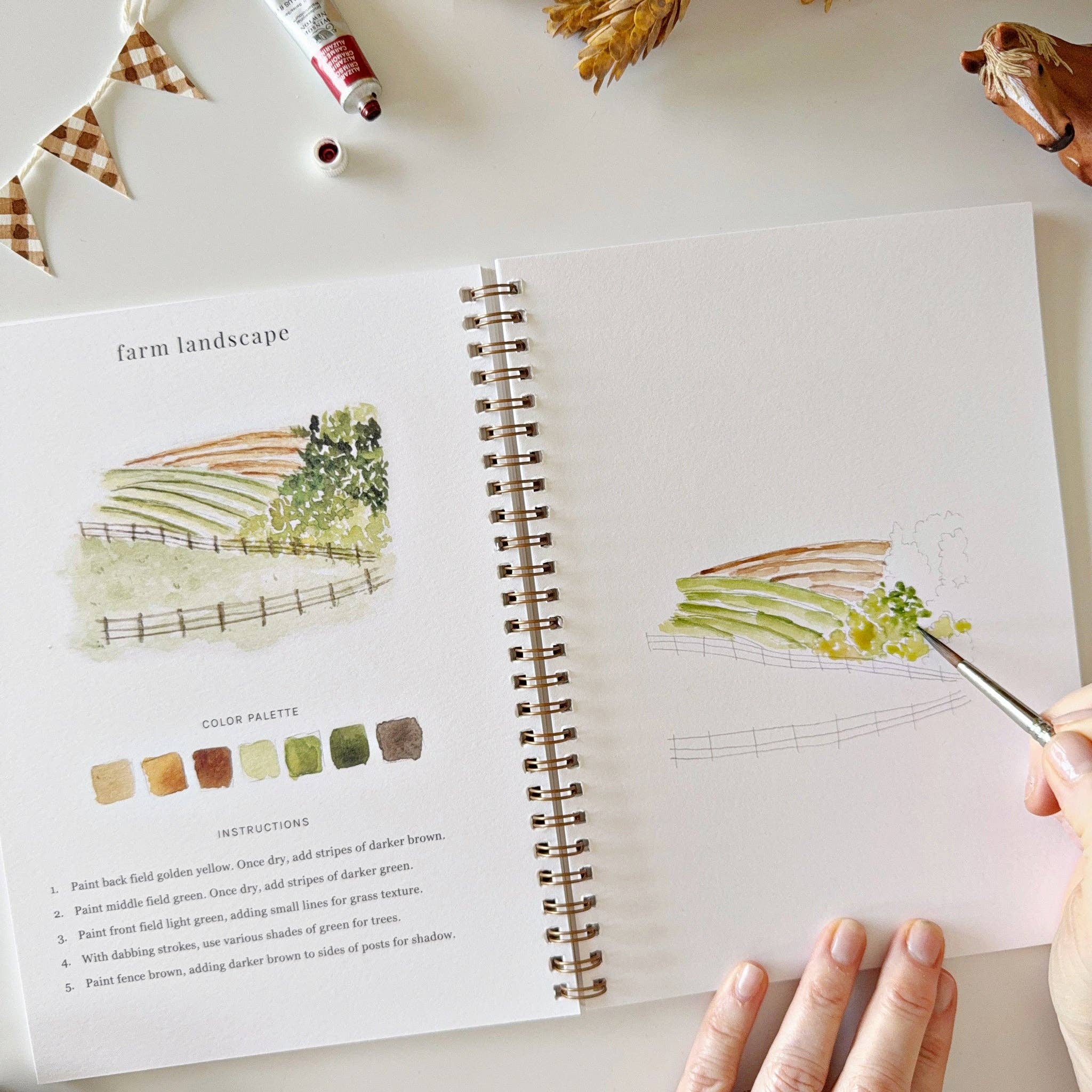 Farm Watercolor Book