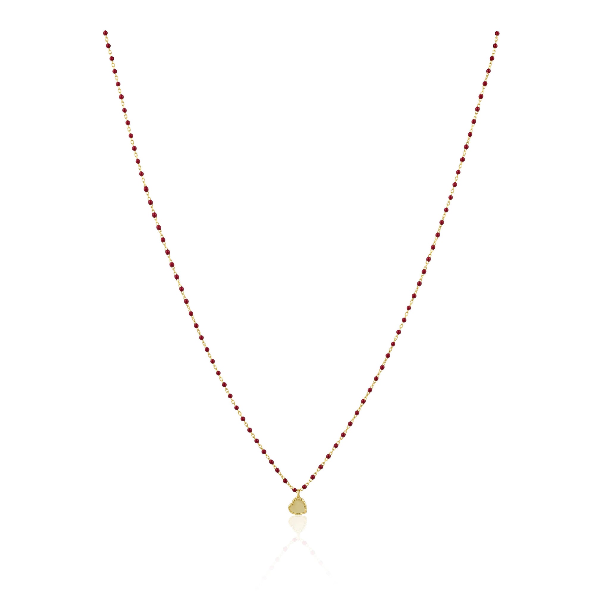 Red Elsa Mini Heart Necklace