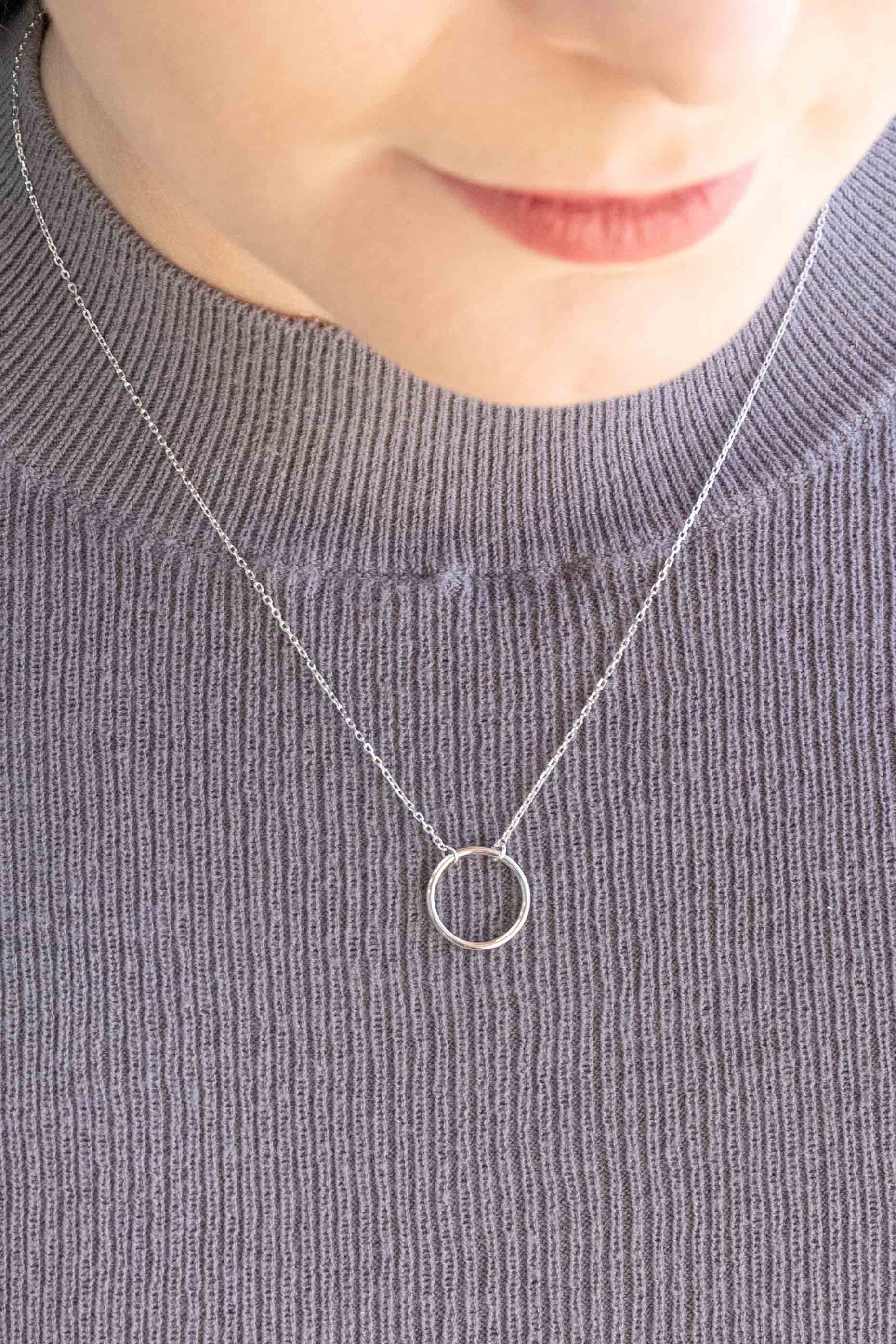 Full Circle Silver Necklace