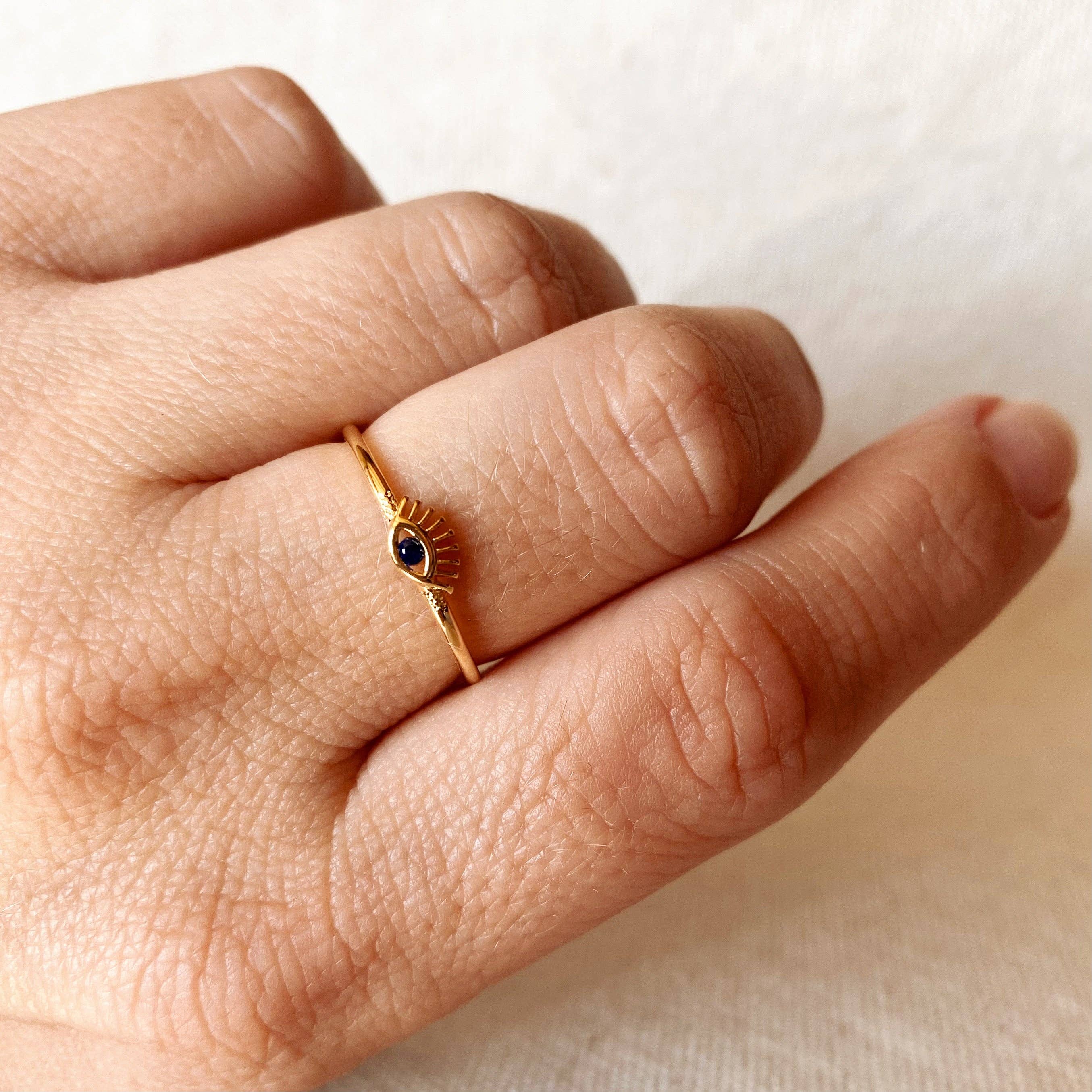 Gold Evil Eye Ring