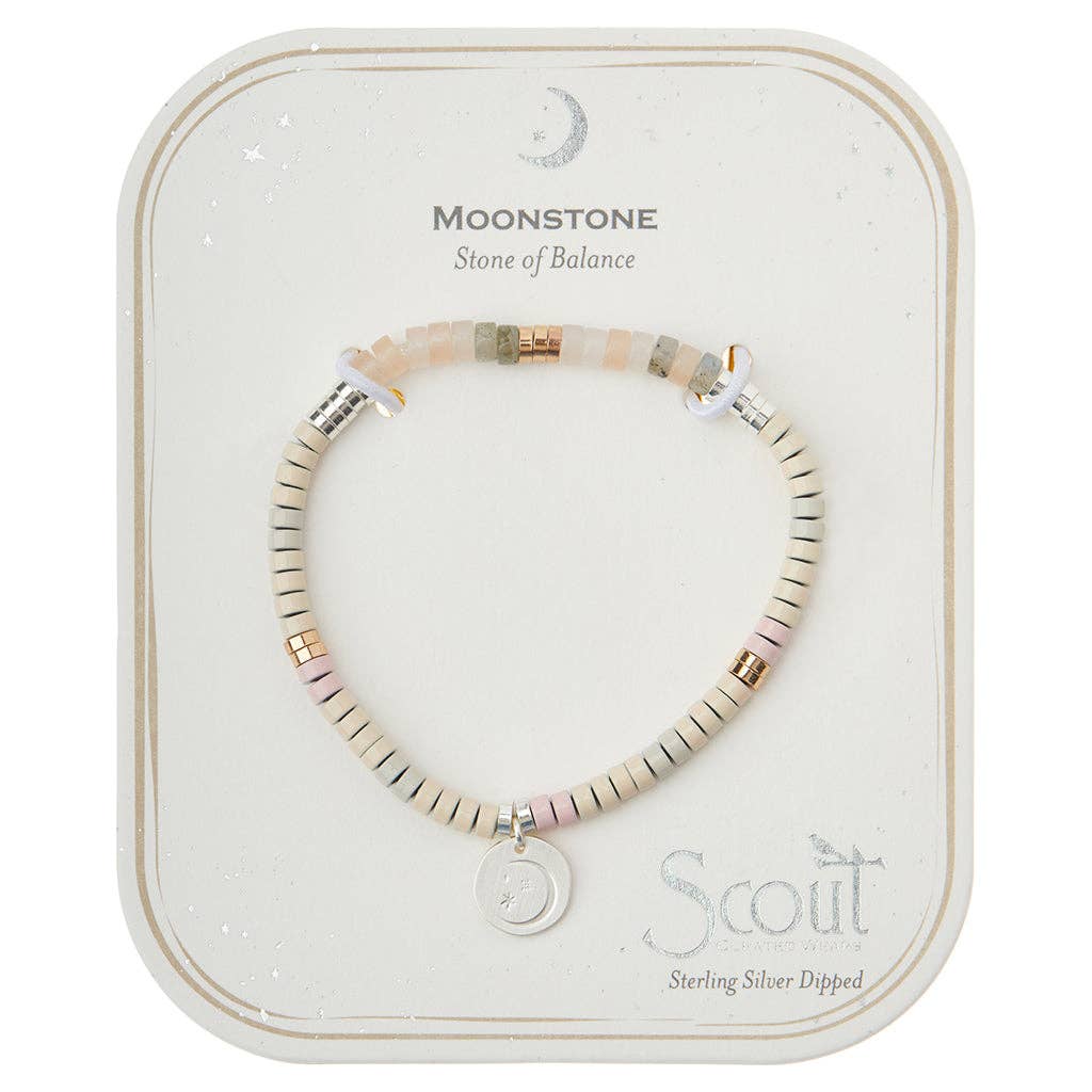 Moonstone Intention Charm Bracelet