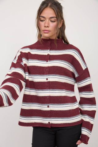 Striped Classic Cardigan
