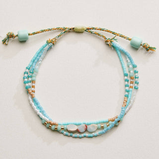 Boho Seed Bead Layered Bracelet - Adjustable Friendship Bracelet
