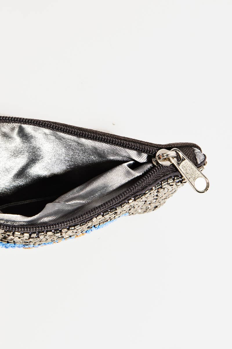 Beaded Evil Eye Coin Purse