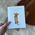 Happy Birthday (bark bark) Wiener Dog Card