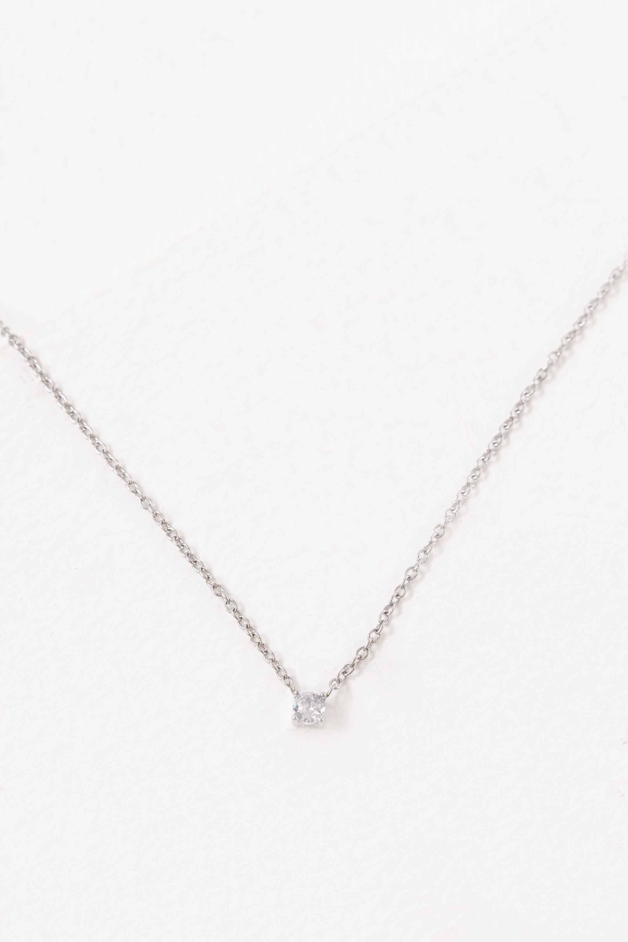 Silver Diamond Necklace