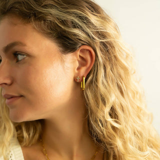 Oval Huggie Hoops