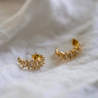 Silver Baguette Hoops