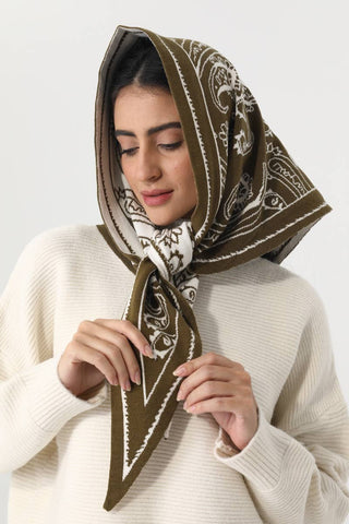 Bandana Print Scarf