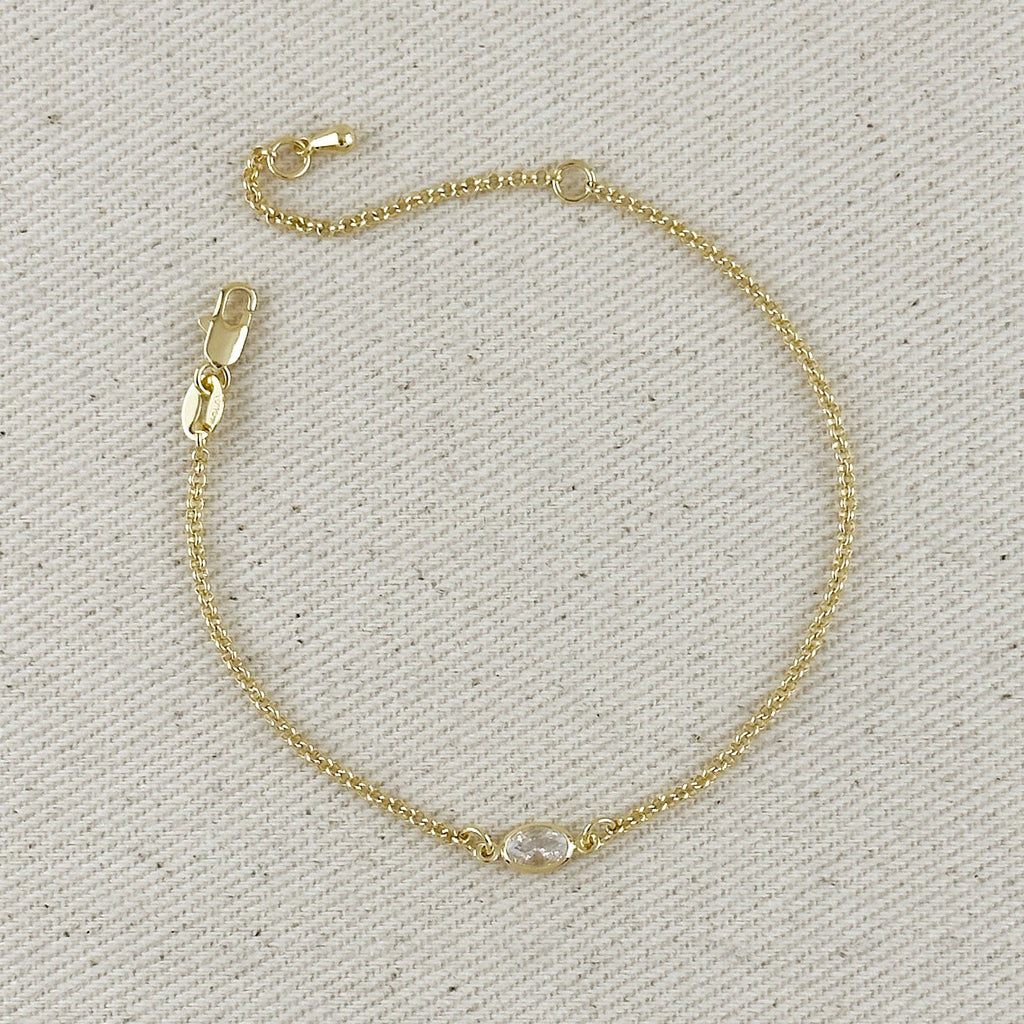 Solitaire Gold  Bracelet
