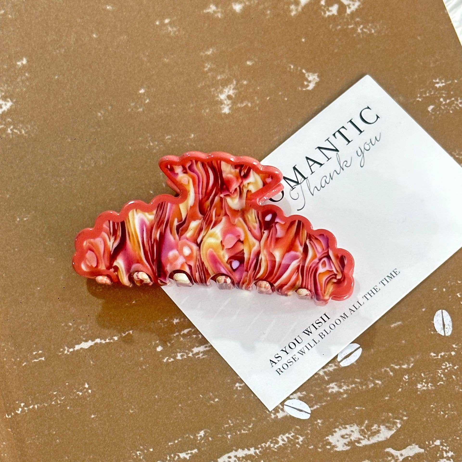 Blue Pebble Hair Clip