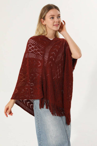 Autumn Tassel Poncho