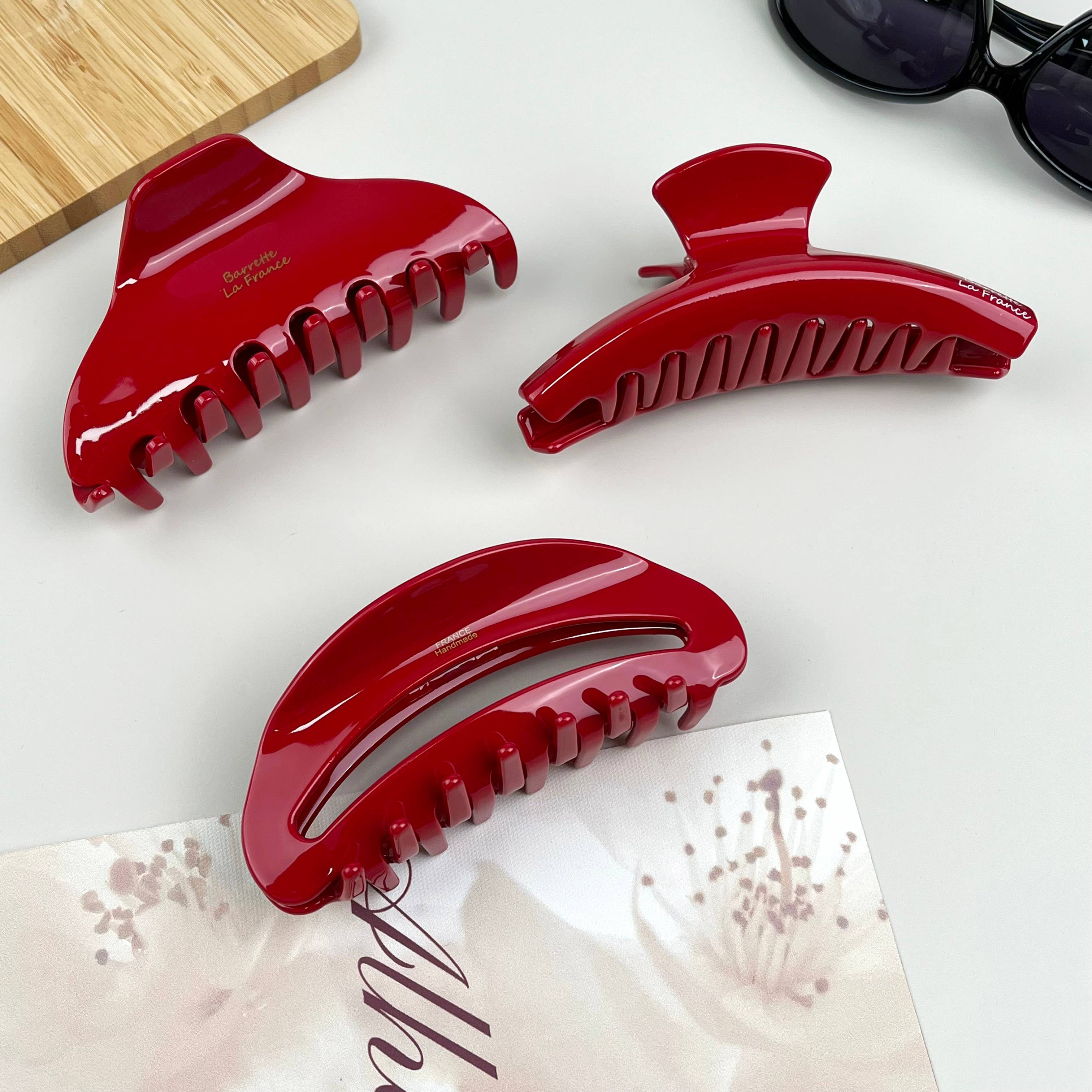 Ruby Red Claw Clip