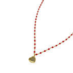 Red Elsa Mini Heart Necklace