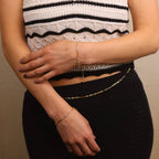 Paperclip And Stars Gold Bracelet