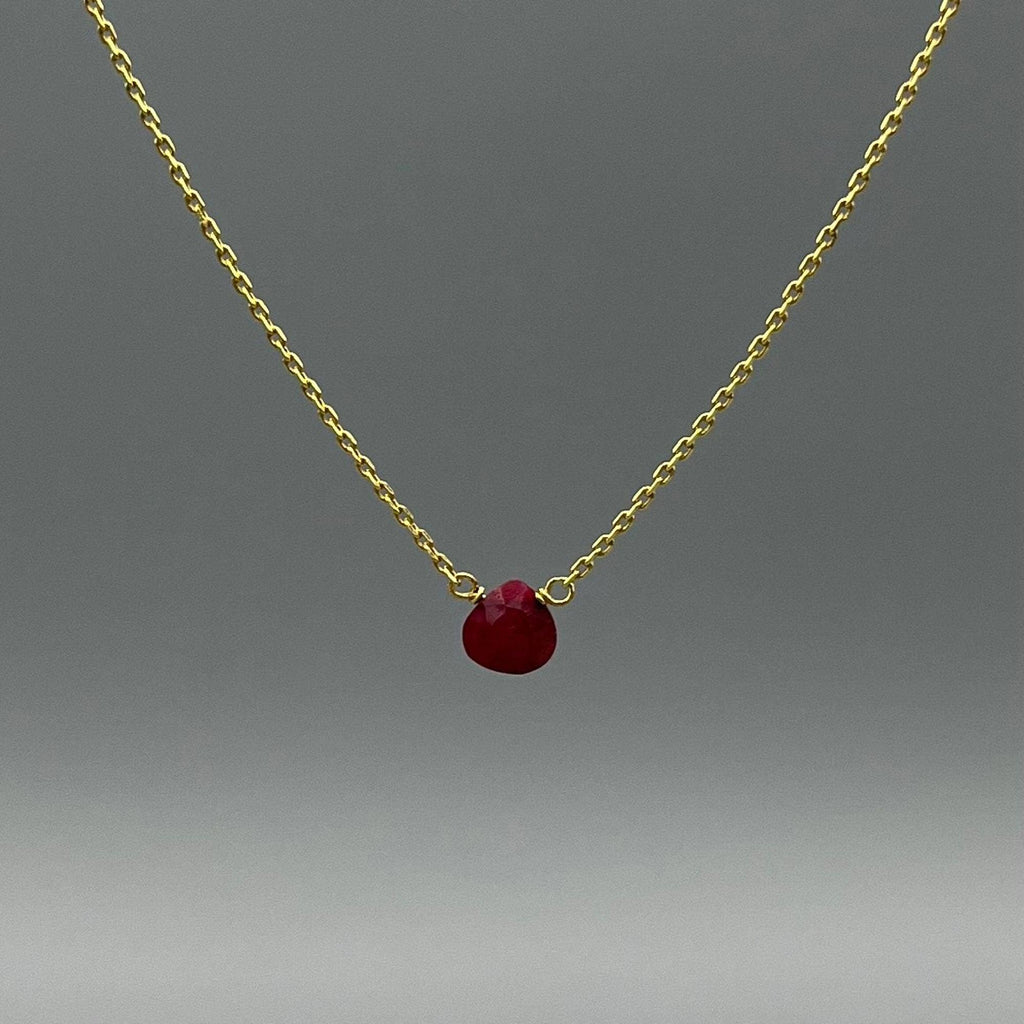 Ruby Teardrop Necklace
